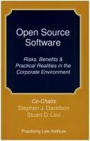 Cover of: Open source software by Practising Law Institute.