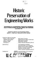 Cover of: Historic Preservation of Engineering Works by Engineering Foundation (U. S.)