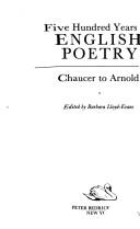 Cover of: Five hundred years of English poetry: Chaucer to Arnold