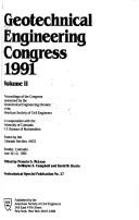 Cover of: Geotechnical Engineering Congress 1991 | Geotechnical Engineering Congress (1991 Boulder, Colo.)