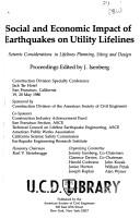 Cover of: Social and economic impact of earthquakes on utility lifelines | 