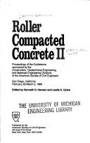 Cover of: Roller Compacted Concrete II: Proceedings