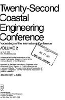 Cover of: Coastal Engineering Conference, 1990 by Billy L. Edge