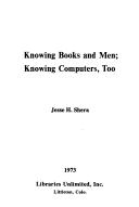 Cover of: Knowing books and men; knowing computers, too