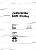 Cover of: Management of local planning