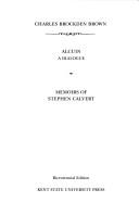 Cover of: Alcuin: A Dialogue : Memoirs of Stephen Calvert (Brown, Charles Brockden, Novels, V. 6.)