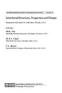 Cover of: Interfacial structure, properties, and design: symposium held April 5-8, 1988, Reno, Nevada, U.S.A.