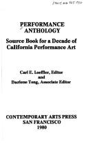 Performance anthology by Carl E. Loeffler