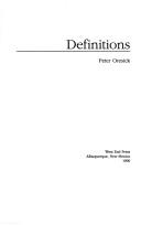Definitions by Peter Oresick