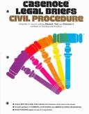 Cover of: Civil Procedure (Casenote Legal Briefs) by Geoffrey C., Jr. Hazard, Tait, Fletcher