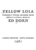 Cover of: Yellow Lola by Edward Dorn
