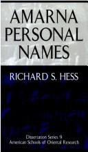 Cover of: Amarna personal names by Richard S. Hess