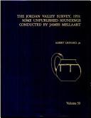 Cover of: The Jordon Valley Survey, 1953 | Albert, Jr. Leonar