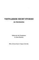 Cover of: Vietnamese short stories: an introduction