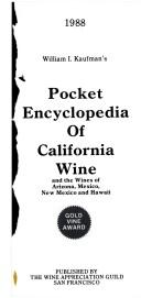 Cover of: Pocket Encyclopedia of California Wine and Other Western States