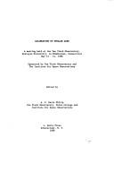 Cover of: Calibration of stellar ages: a meeting held at the Van Vleck Observatory, Wesleyan University, in Middletown, Connecticut, May 13-14, 1988