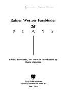 Plays by Rainer Werner Fassbinder, Bonnie Marranca