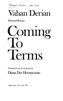 Cover of: Coming to terms: selected poems