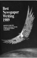 Cover of: Best Newspaper Writing, 1989 (Best Newspaper Writing)