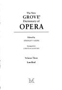 Cover of: The New Grove dictionary of opera