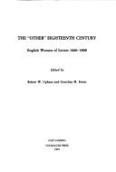 The Other eighteenth century by Gretchen M. Foster, Uphaus, Robert W.