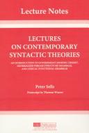 Cover of: Lectures on Contemporary Syntactic Theories by Peter Sells