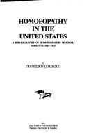 Cover of: Homoeopathy in the United States by Francesco Cordasco