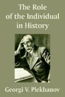 Cover of: The Role of the Individual in History