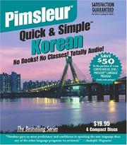 Cover of: Korean: Learn to Speak and Understand Korean with Pimsleur Language Programs (Pimsleur Quick & Simple)