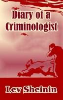 Cover of: Diary of a Criminologist