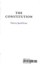 Cover of: The Constitution (SparkNotes History Notes) (SparkNotes History Notes)