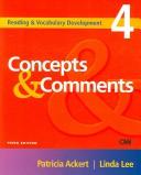 Cover of: Concepts and Comments by Patricia Ackert, Patricia Ackert