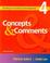 Cover of: Concepts and Comments
