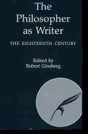 Cover of: The Philosopher as writer: the eighteenth century