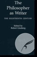 Cover of: The Philosopher As Writer | Robert Ginsberg