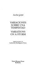 Cover of: Variaciones sobre una tempestad =: Variations on a storm
