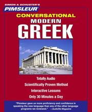 Cover of: Conversational Greek (Modern): Learn to Speak and Understand Greek with Pimsleur Language Programs | Pimsleur
