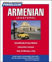 Cover of: Pimsleur Armenian (Eastern): Learn to Speak and Understand Armenian with Pimsleur Language Programs (Compact) | Pimsleur