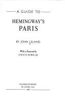 Cover of: A guide to Hemingway's Paris