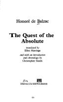 Cover of: The Quest of the Absolute by Honoré de Balzac