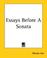 Cover of: Essays Before a Sonata