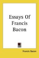 Cover of: Essays of Francis Bacon by Francis Bacon