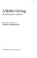 Cover of: Wider Giving: Women Writing After a Long Silence