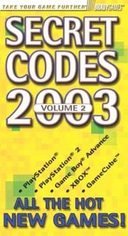 Cover of: Secret Codes 2003, Vol. 2 by BradyGames
