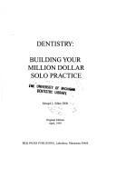Cover of: Building Your Million Dollar Solo Practice by Edward L. Silker