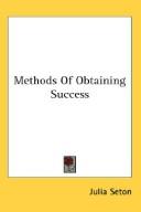 Cover of: Methods Of Obtaining Success