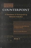 Cover of: Counterpoint by Heinrich Schenker