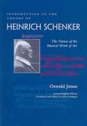 Einführung in die Lehre Heinrich Schenkers by Oswald Jonas