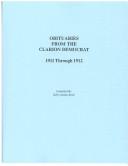 Cover of: Obituaries from the Clarion Democrat: 1911 and 1912