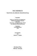 Cover of: Max Weinreich's "Geschichte der jiddischen Sprachforschung by Max Weinreich, Jerold C. Frakes